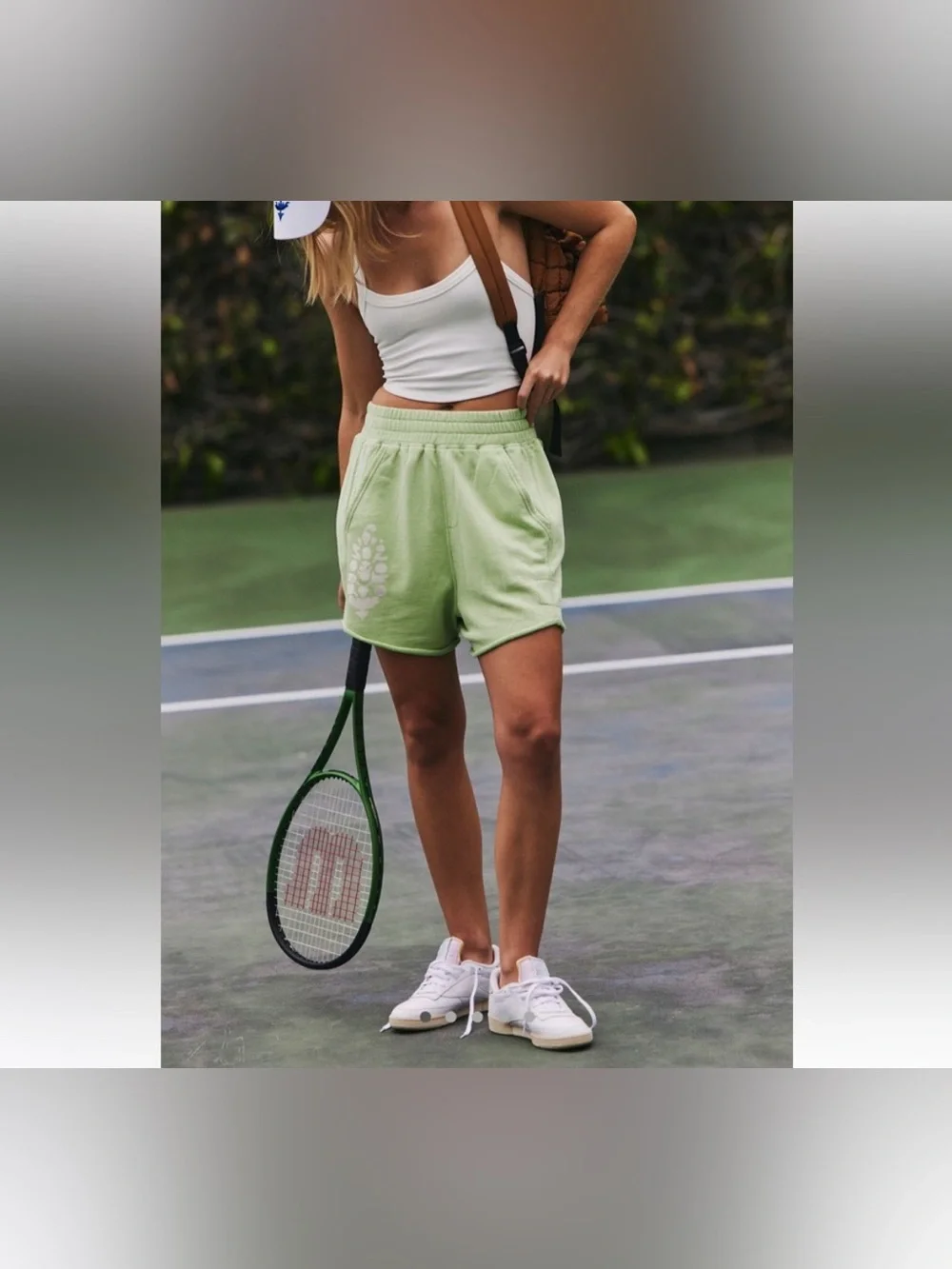 NWOT Free People FP Movement All Star Logo Shorts - Lemongrass - Small